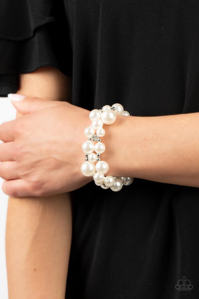 Her Serene Highness - White - Paparazzi Bracelet Image