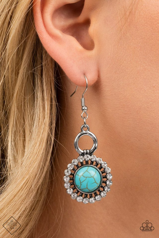 Mojave Mogul - Blue - Paparazzi Earring Image