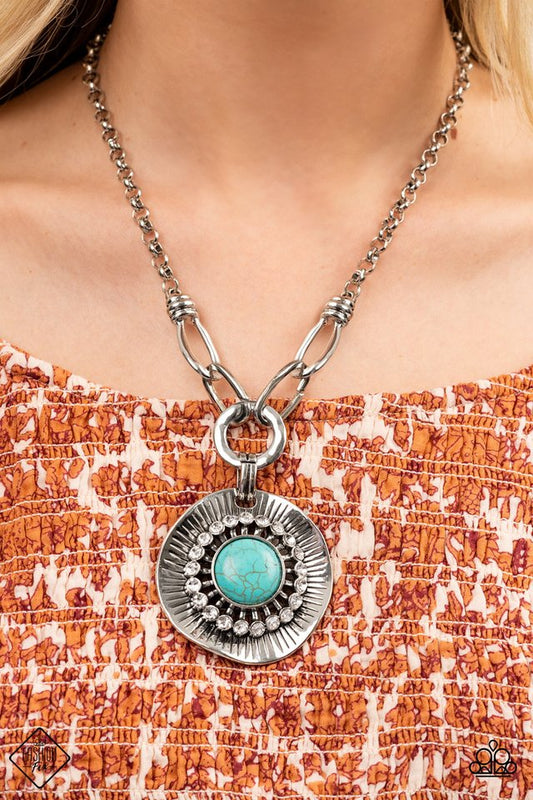 Badlands Treasure Hunt - Blue - Paparazzi Necklace Image