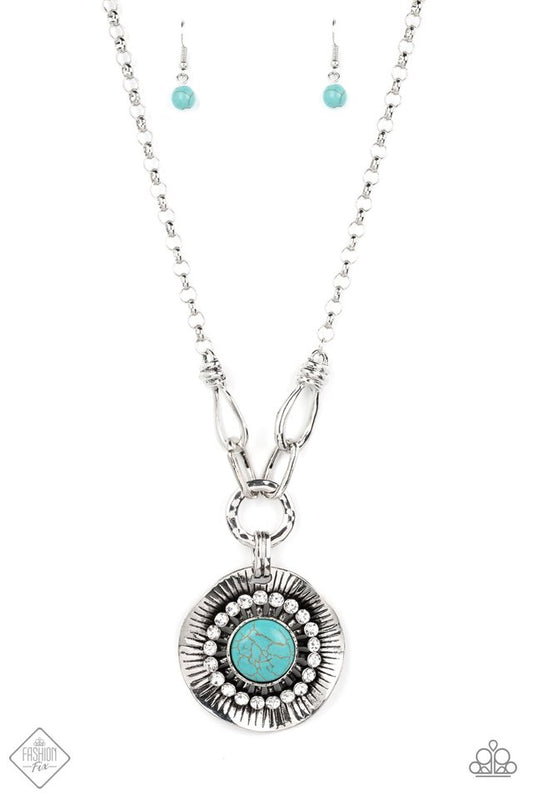 Badlands Treasure Hunt - Blue - Paparazzi Necklace Image