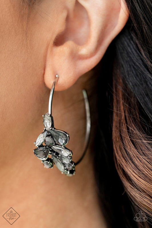 Arctic Attitude - Silver - Paparazzi Earring Image