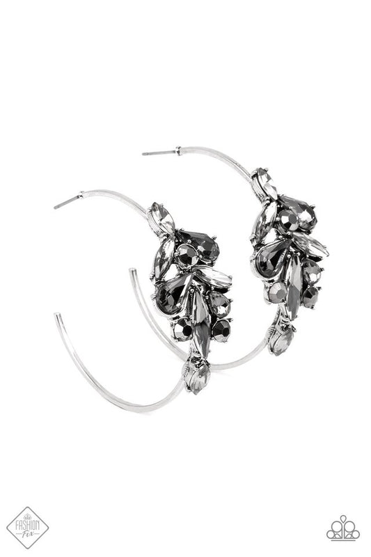 Arctic Attitude - Silver - Paparazzi Earring Image