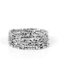 Pulsera Paparazzi ~ Right on CUBE - Plata