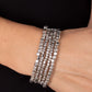 Pulsera Paparazzi ~ Right on CUBE - Plata