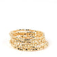 Right on CUBE - Gold - Paparazzi Bracelet Image