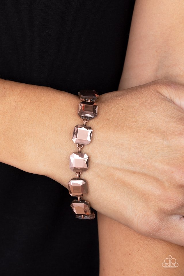 Mind-Blowing Bling - Copper - Paparazzi Bracelet Image