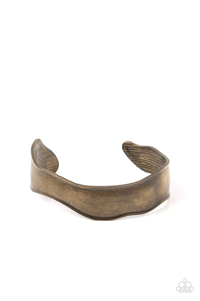 Cuff Brass Bracelet w/ Flattened Ends - Parawire