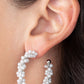 Yacht Royale - White - Paparazzi Earring Image