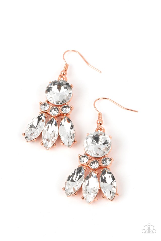 To have and to SPARKLE - Copper - Paparazzi Earring Image