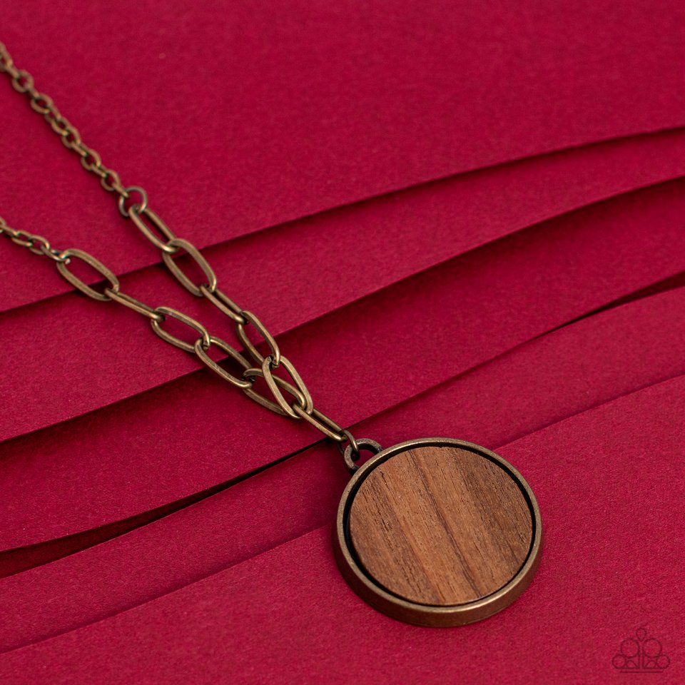 WOODnt Dream of It - Brass - Paparazzi Necklace Image