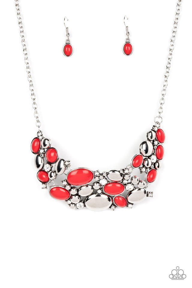 Contemporary Calamity - Red - Paparazzi Necklace Image