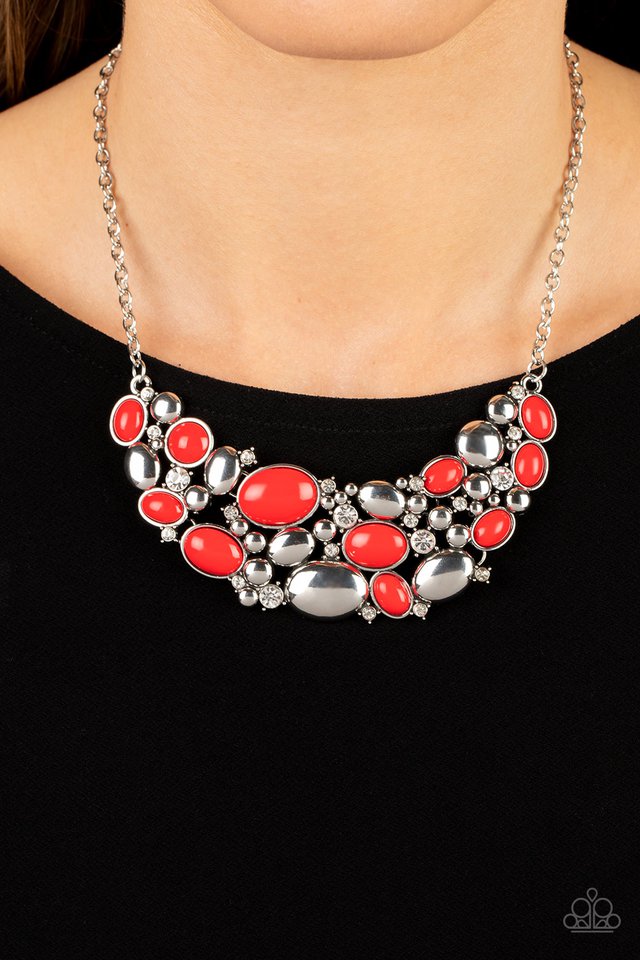 Contemporary Calamity - Red - Paparazzi Necklace Image