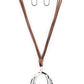 Long OVAL-due - Brown - Paparazzi Necklace Image