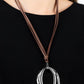 Long OVAL-due - Brown - Paparazzi Necklace Image