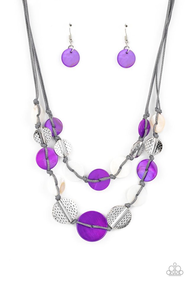 Barefoot Beaches - Purple - Paparazzi Necklace Image