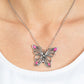 Badlands Butterfly - Pink - Paparazzi Necklace Image