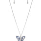 Free-Flying Flutter - Blue - Paparazzi Necklace Image