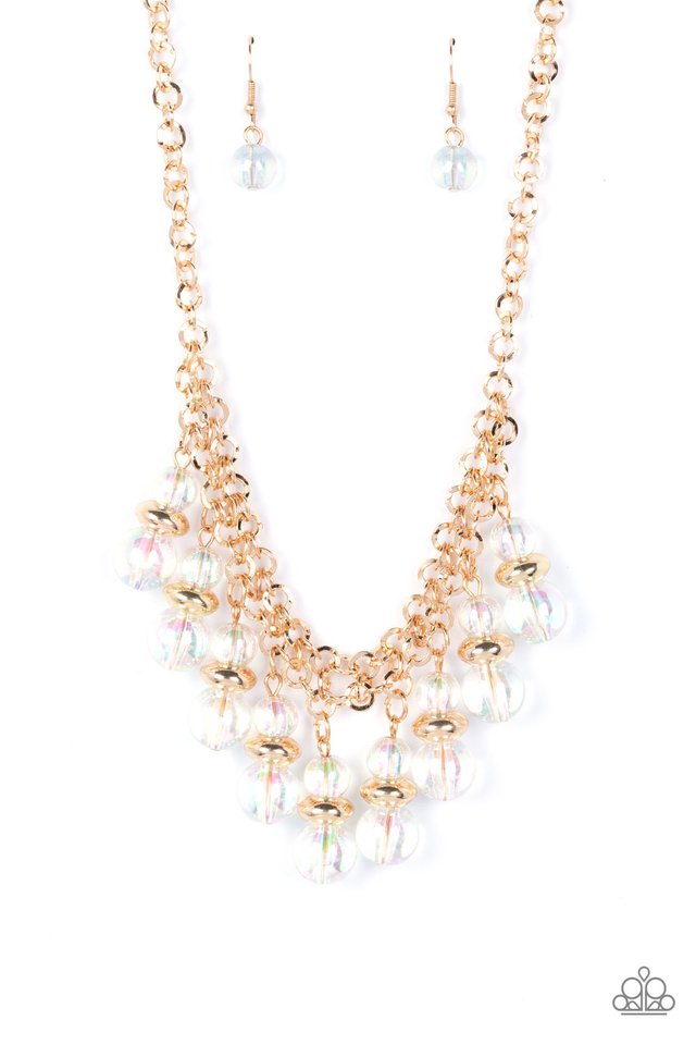 Deep Space Diva - Gold - Paparazzi Necklace Image