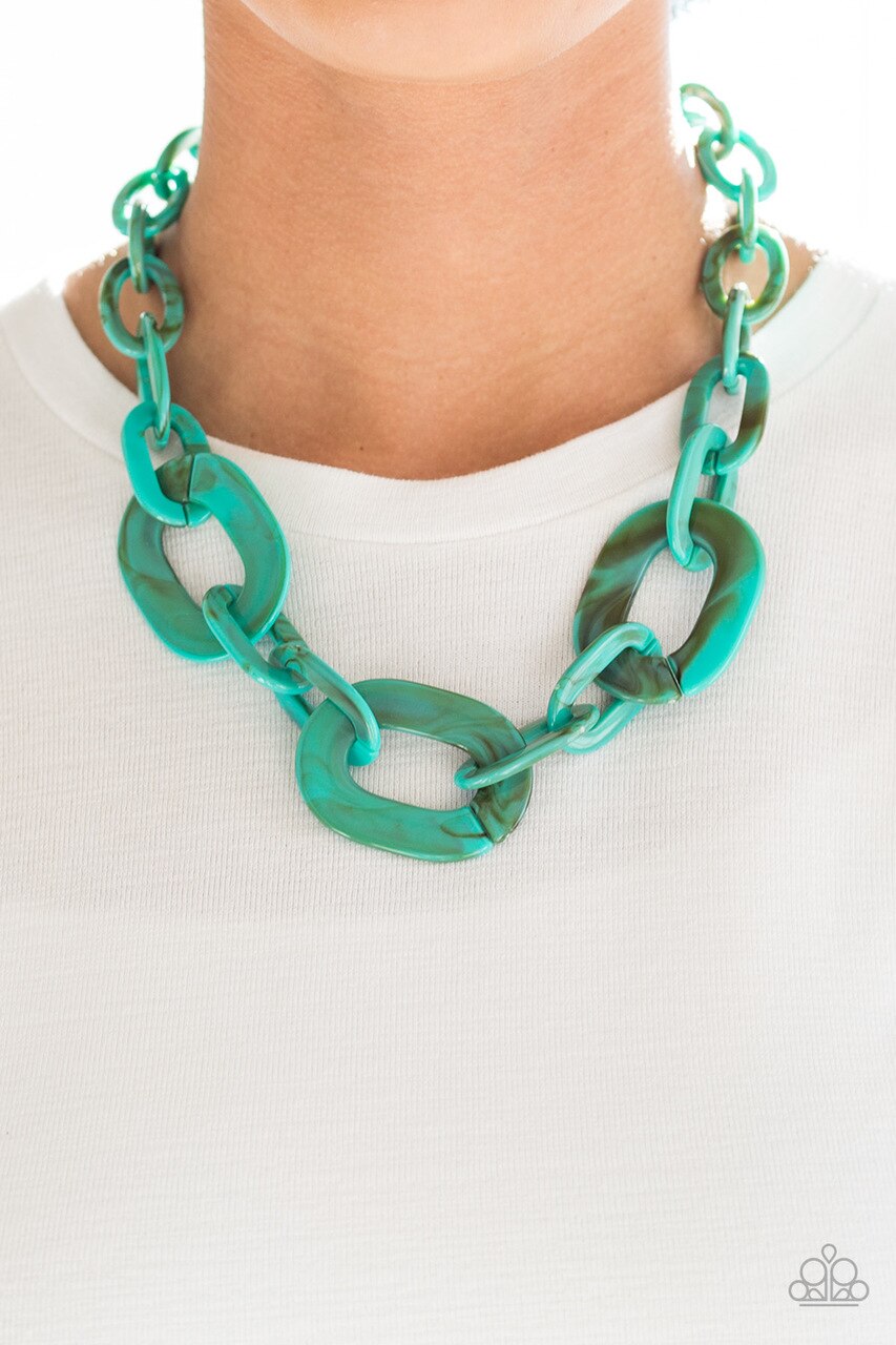 Paparazzi Necklace ~ All In-VINCIBLE - Blue