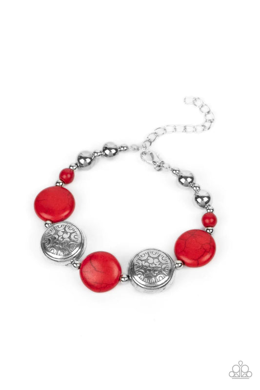 Paparazzi Bracelet ~ Oasis Orchard - Red