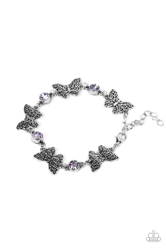 Has a WING to It - Purple - Paparazzi Bracelet Image