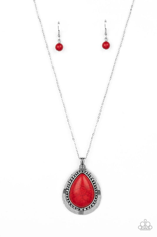 Western Wilderness - Red - Paparazzi Necklace Image
