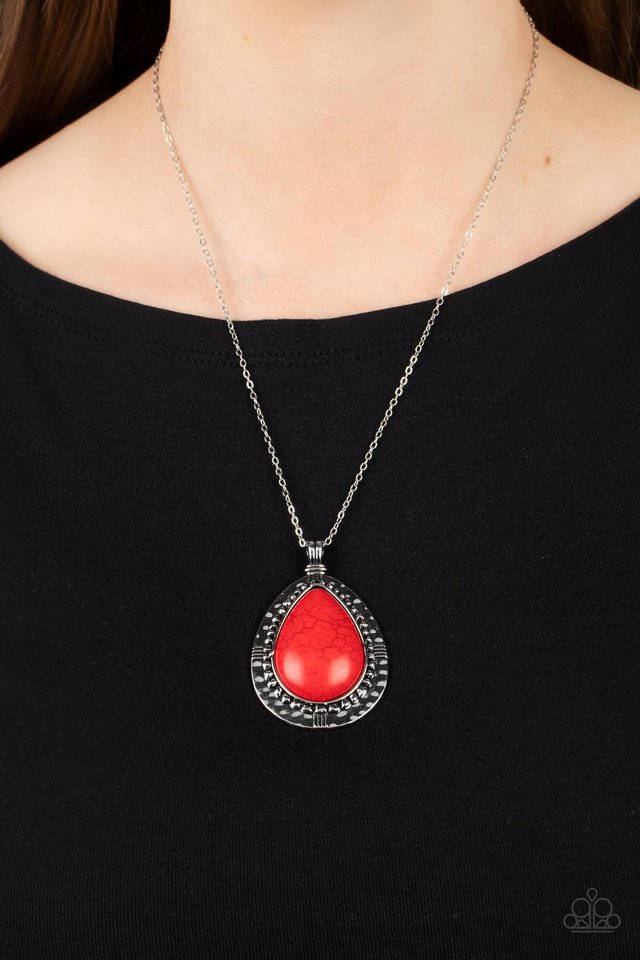 Western Wilderness - Red - Paparazzi Necklace Image