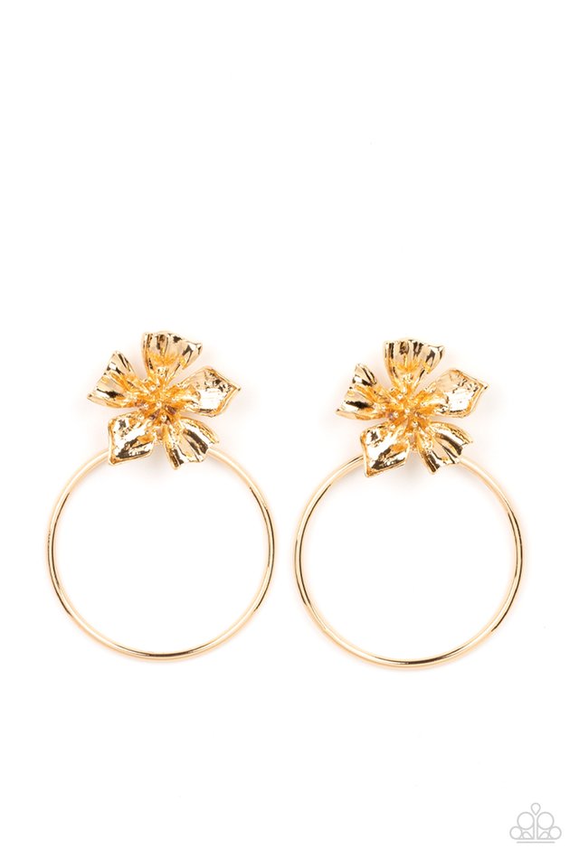 Buttercup Bliss - Gold - Paparazzi Earring Image