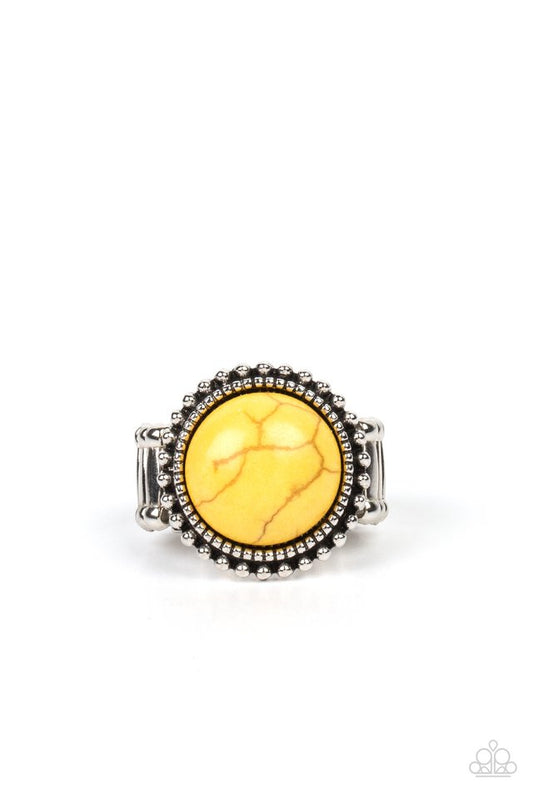 Mesa Mecca - Yellow - Paparazzi Ring Image