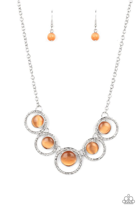 Elliptical Enchantment - Orange - Paparazzi Necklace Image