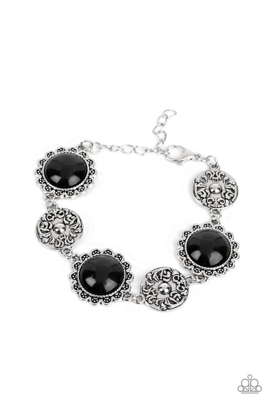 Positively Poppy - Black - Paparazzi Bracelet Image
