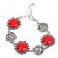 Positively Poppy - Red - Paparazzi Bracelet Image