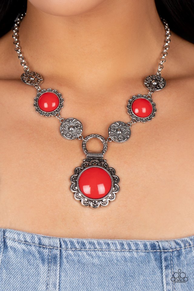 Poppy Persuasion - Red - Paparazzi Necklace Image