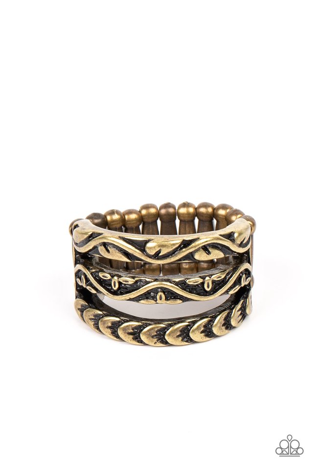 Canyon Canopy - Brass - Paparazzi Ring Image