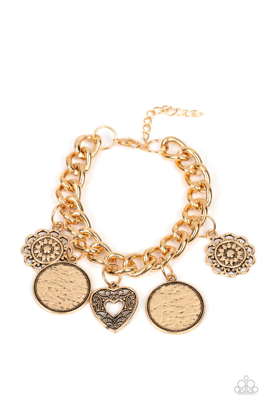 Pulsera Paparazzi ~ CHARM-ony completa - Oro