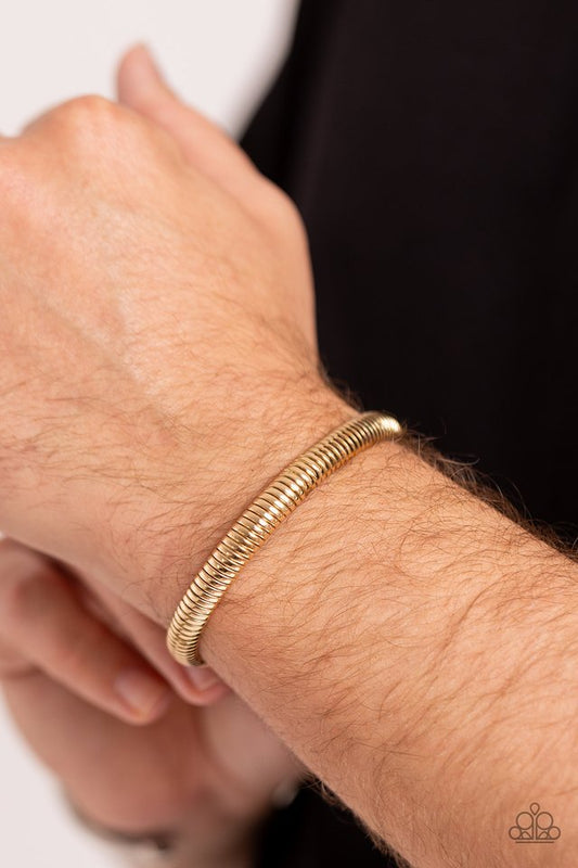 Let It RIB - Gold - Paparazzi Bracelet Image