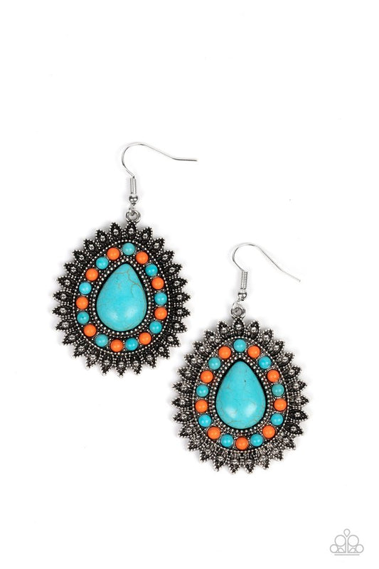 Sagebrush Sabbatical - Blue - Paparazzi Earring Image