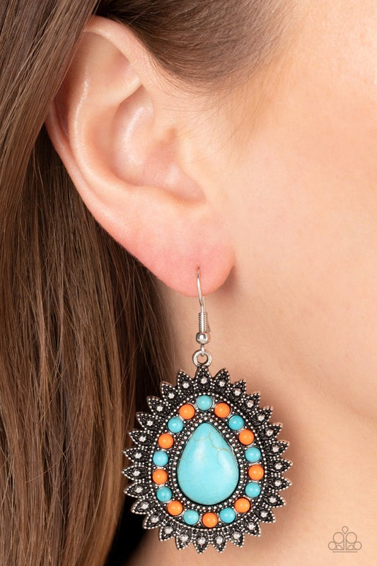 Sagebrush Sabbatical - Blue - Paparazzi Earring Image