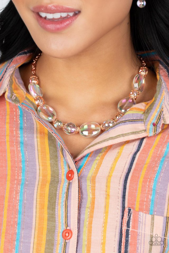 Prismatic Magic - Copper - Paparazzi Necklace Image