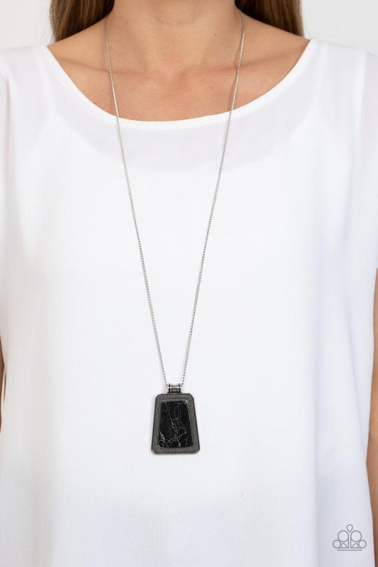 Private Plateau - Black - Paparazzi Necklace Image