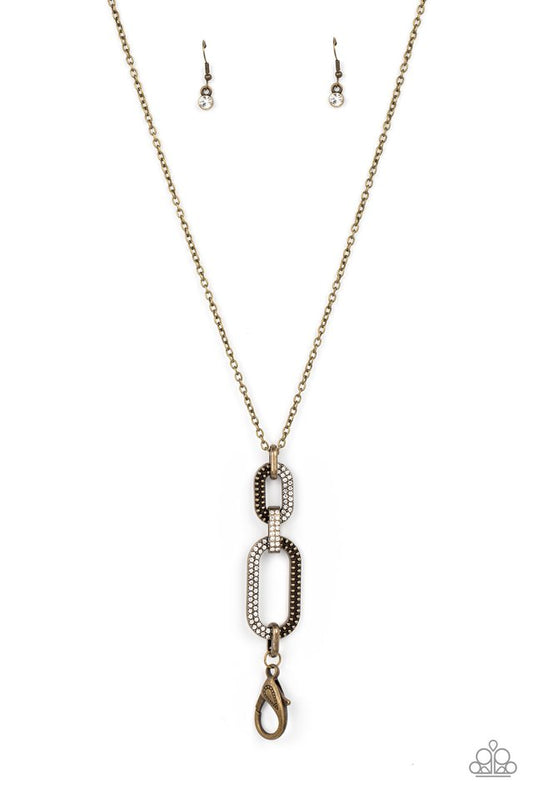 OVAL-Statement of the Year - Brass - Paparazzi Necklace Image