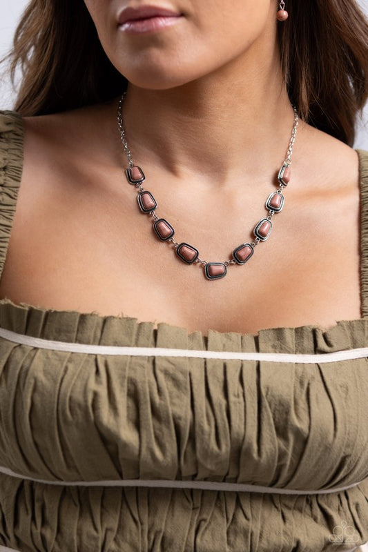 Southern Safari - Brown - Paparazzi Necklace Image