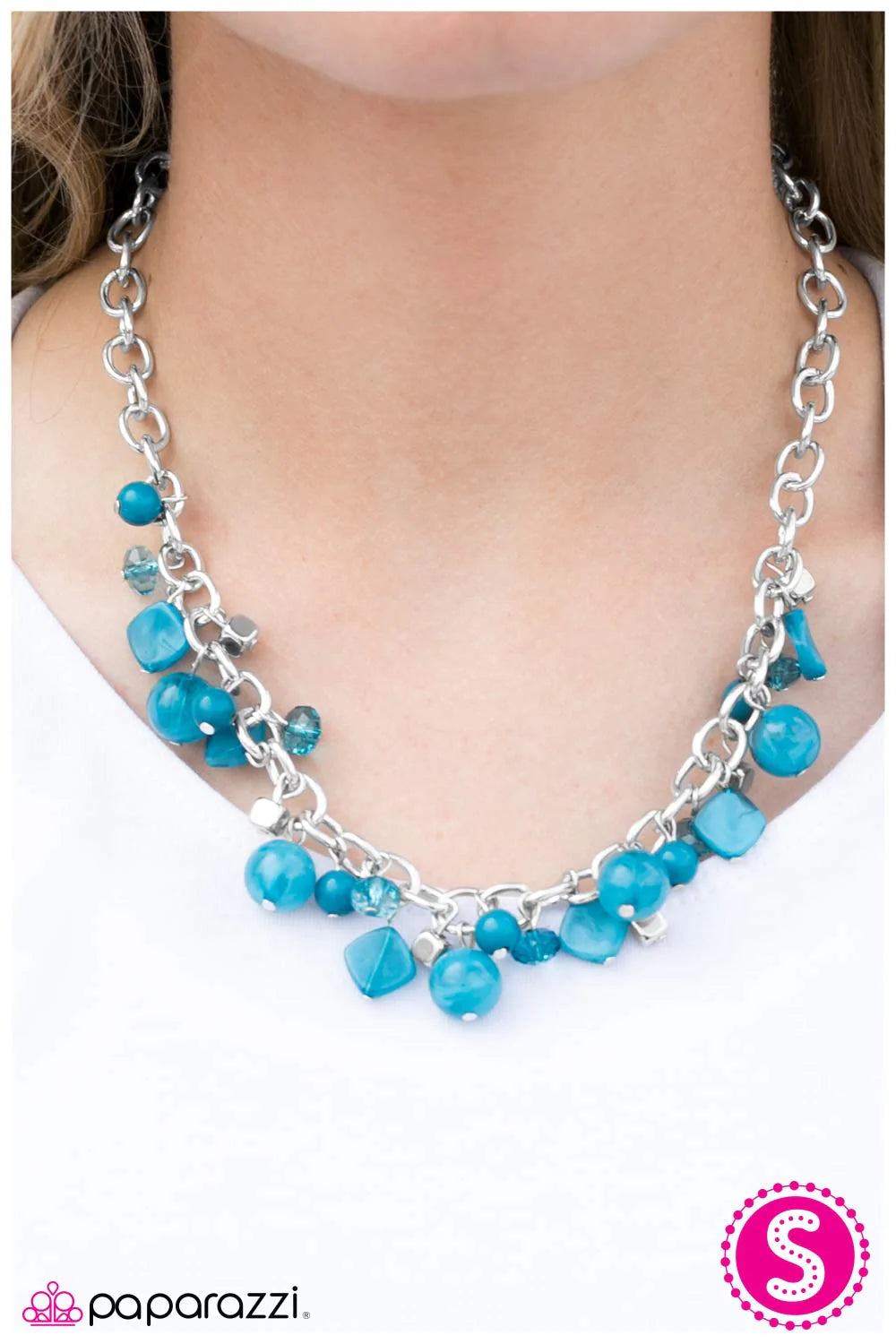 Paparazzi Necklace ~ Catch 22 - Blue