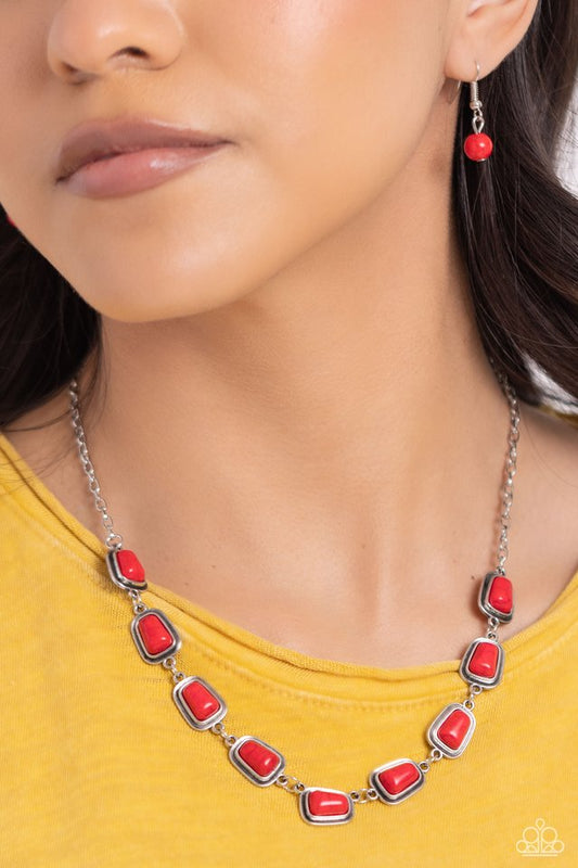 Southern Safari - Red - Paparazzi Necklace Image