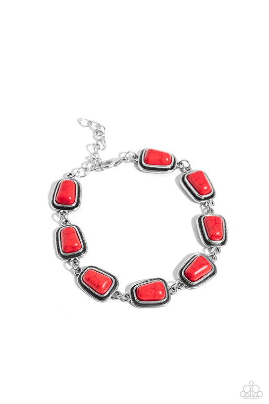 Chasing Canyons - Red - Paparazzi Bracelet Image
