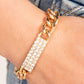 Icy Impact - Gold - Paparazzi Bracelet Image