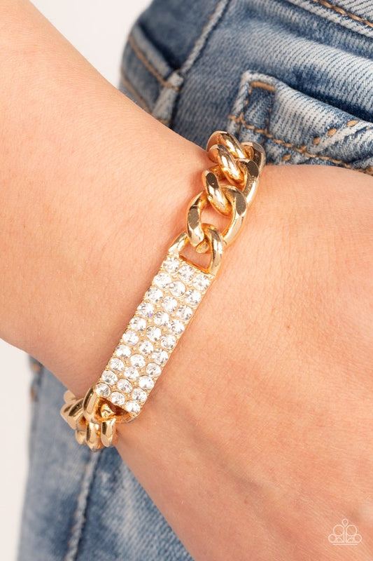 Icy Impact - Gold - Paparazzi Bracelet Image