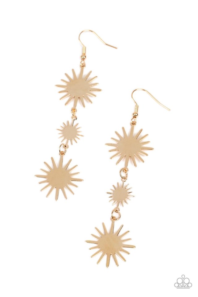 Solar Soul - Gold - Paparazzi Earring Image