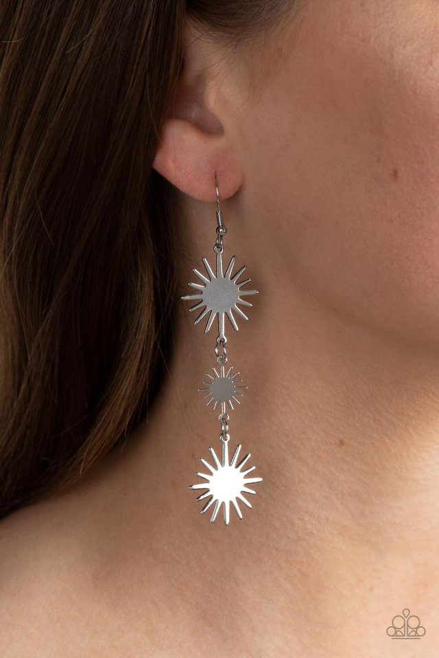 Solar Soul - Silver - Paparazzi Earring Image