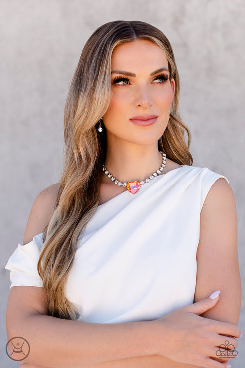 Paparazzi Necklace ~ Heart in My Throat - Orange